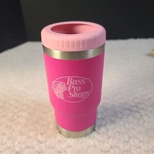 Bass Pro Shops Pink and Light Pink Insulated Travel Tumbler